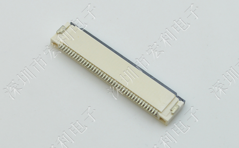 91香蕉视频下载地址丨FFC/FPC软排线连接器 FPC插座 间距0.5mm-64p H2.0翻盖下接