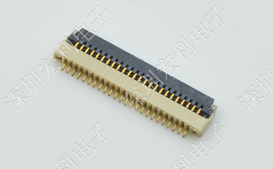 91香蕉视频官网下载 间距0.5mm 高H1.0  20P下接翻盖 SMT耐高温贴片连接器