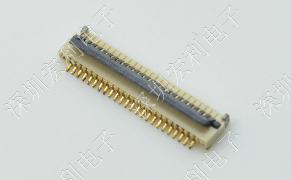 91香蕉视频官网下载 间距0.5mm 高H1.0  20P下接翻盖 SMT耐高温贴片连接器