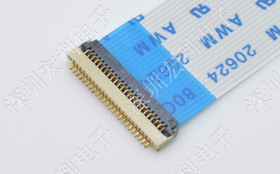 91香蕉视频官网下载 间距0.5mm 高H1.0 24P下接翻盖 SMT耐高温贴片连接器