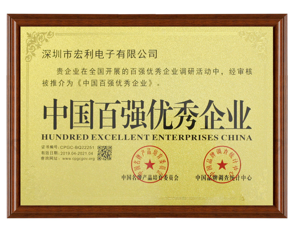 优秀百强证书